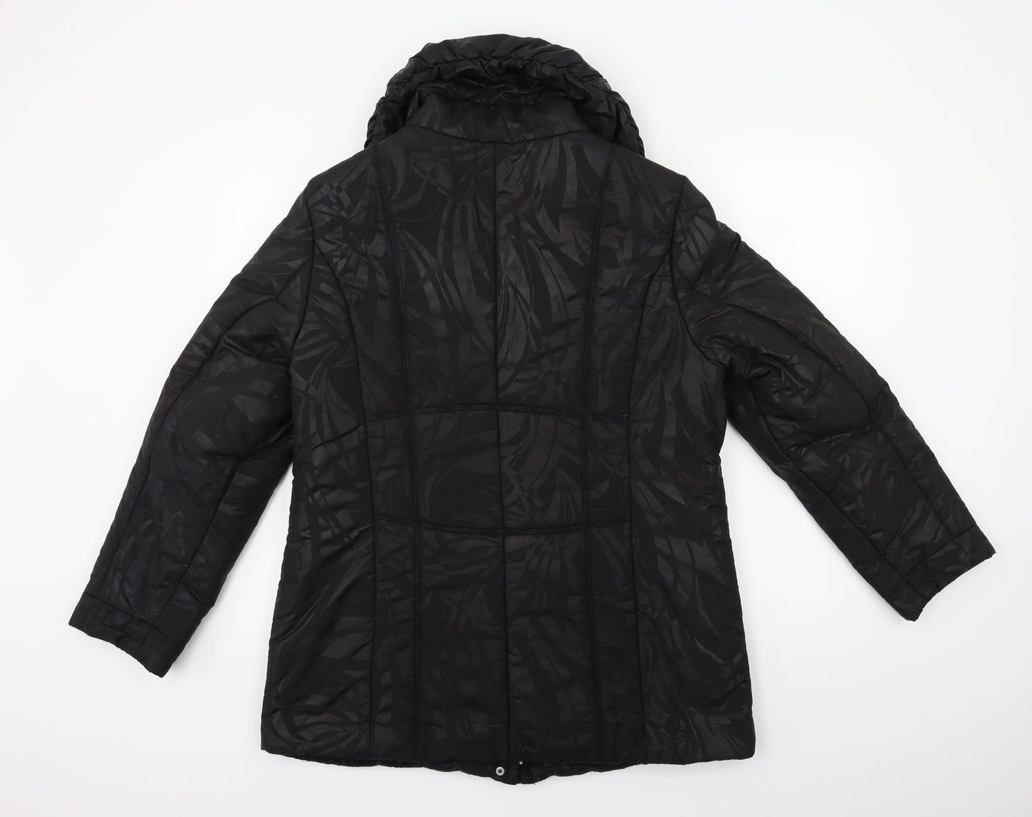 Lebek Womens Black   Puffer Jacket Coat Size 14