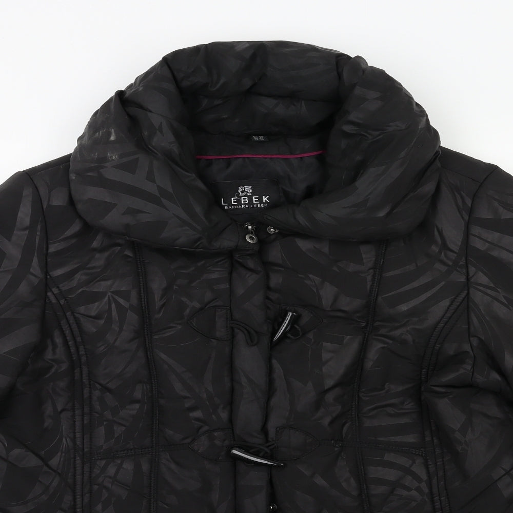 Lebek Womens Black   Puffer Jacket Coat Size 14