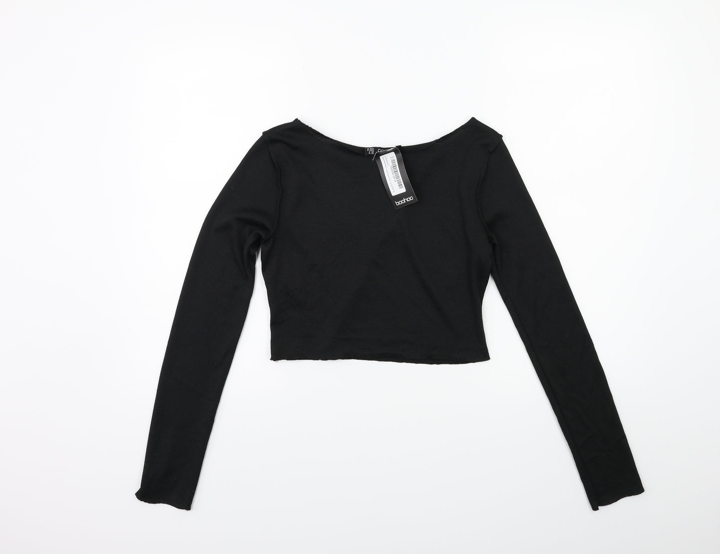 Boohoo Womens Black   Basic T-Shirt Size 10