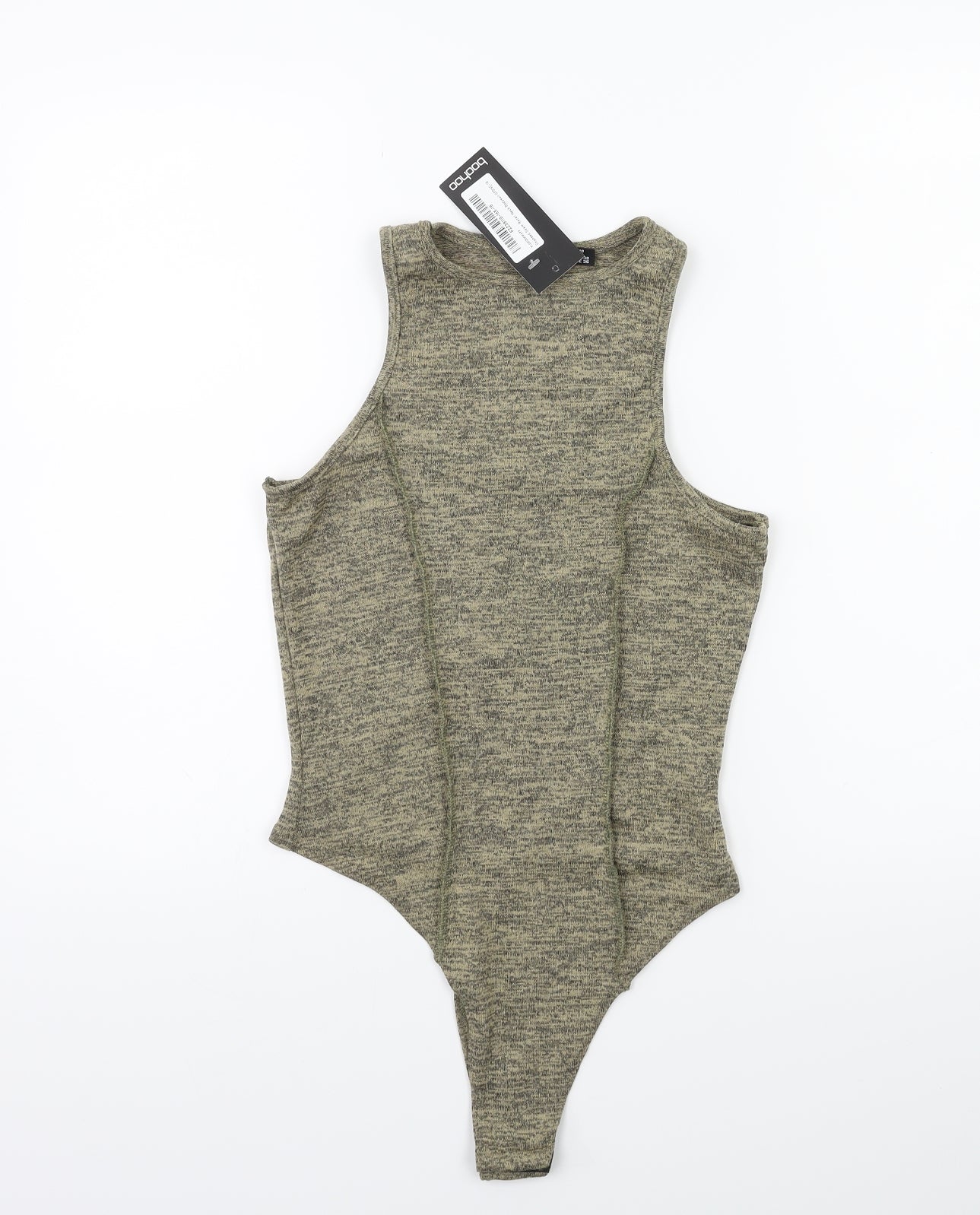 Boohoo Womens Green   Basic Tank Size 10  - bodysuit