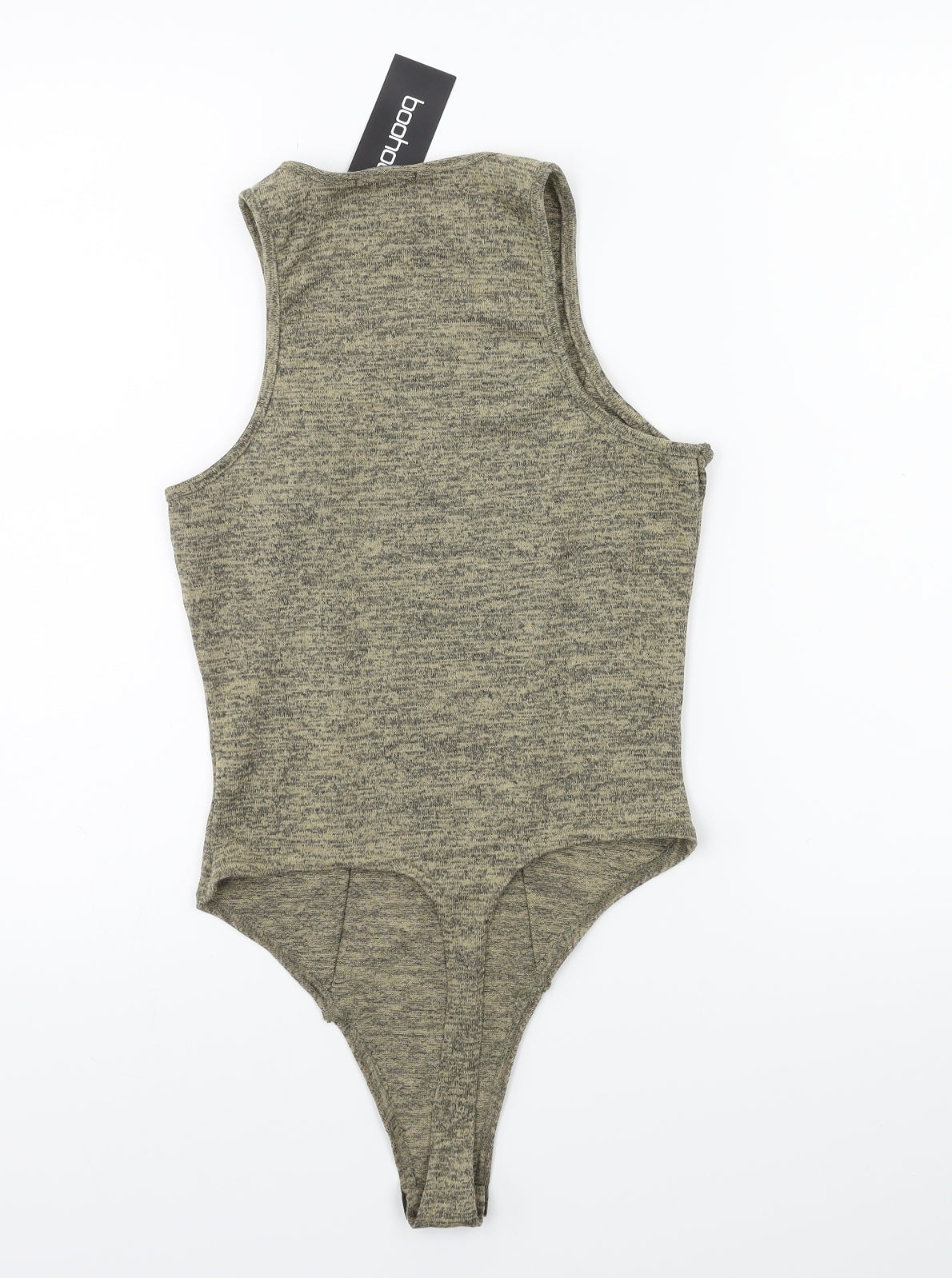 Boohoo Womens Green   Basic Tank Size 10  - bodysuit