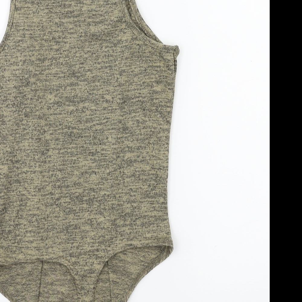Boohoo Womens Green   Basic Tank Size 10  - bodysuit