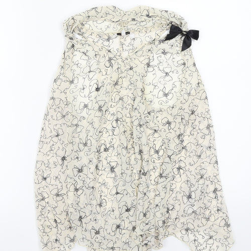 Newlook Womens Beige Floral  Basic Blouse Size 12