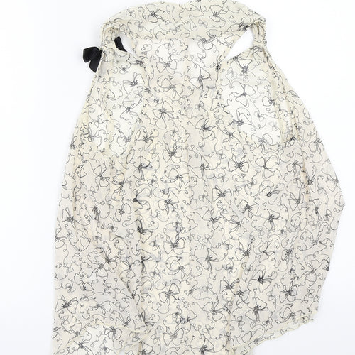 Newlook Womens Beige Floral  Basic Blouse Size 12