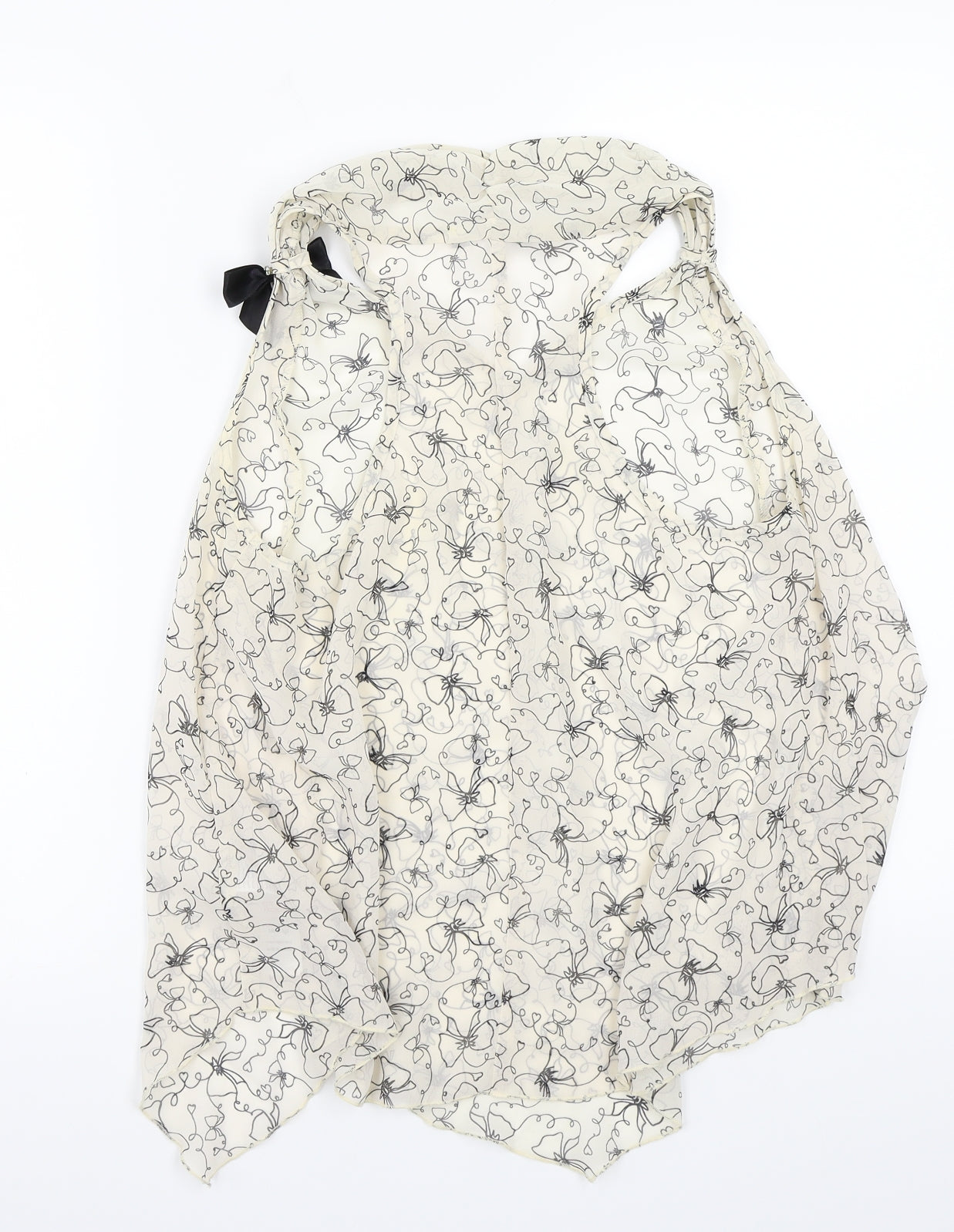 Newlook Womens Beige Floral  Basic Blouse Size 12