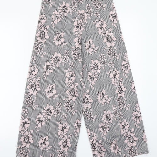 Primark Womens Grey Floral  Trousers  Size 10 L23 in