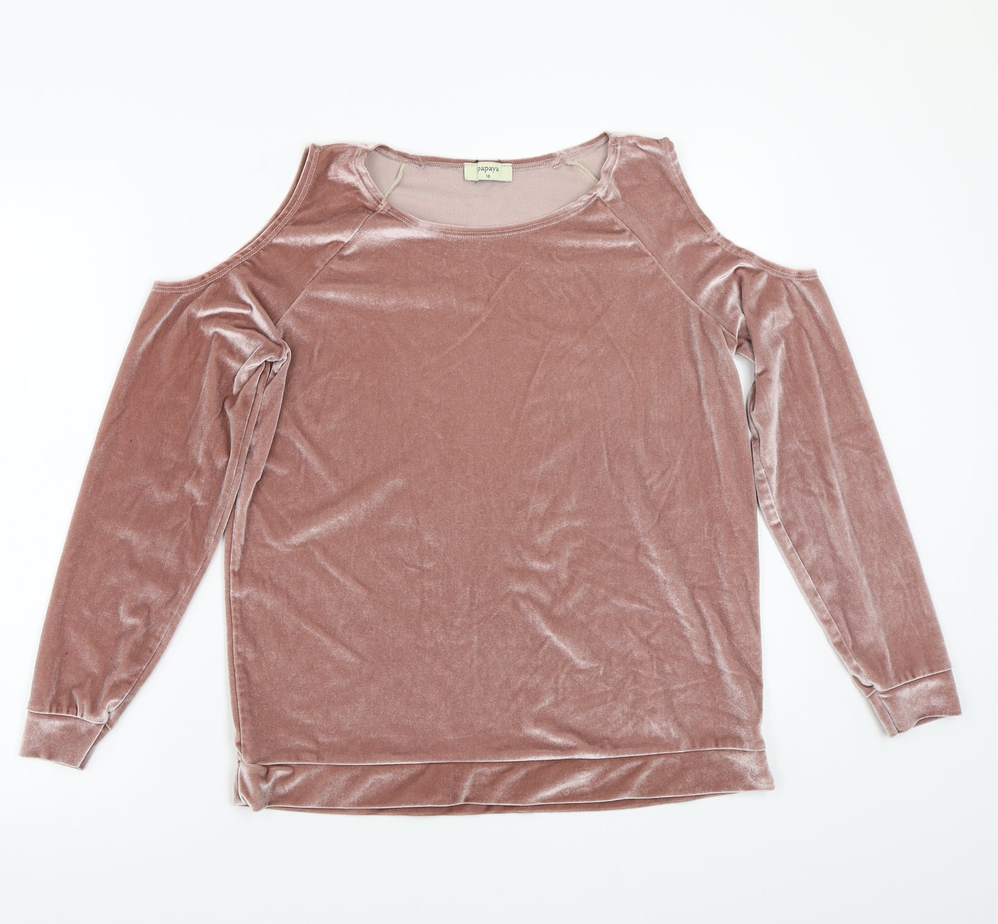Papaya Womens Pink   Basic T-Shirt Size 10