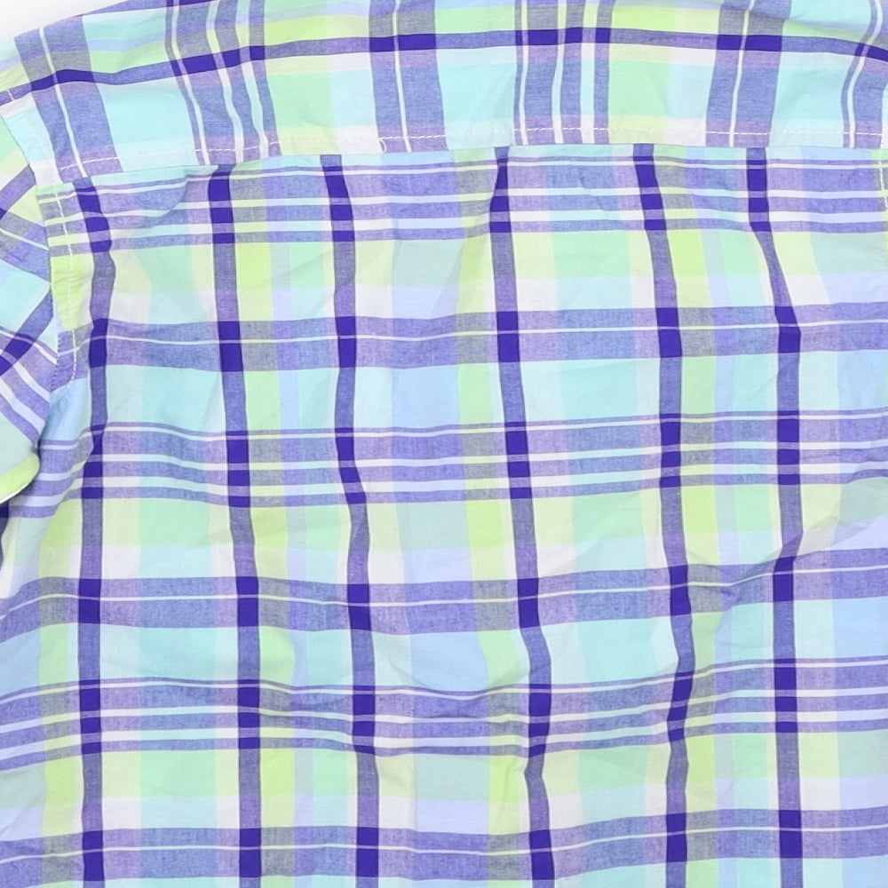 Gymboree Boys Blue Check  Basic Button-Up Size 4 Years