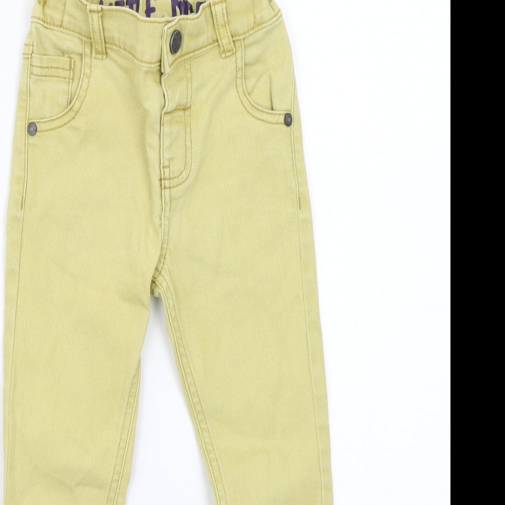 F&F Boys Beige   Straight Jeans Size 3-4 Years