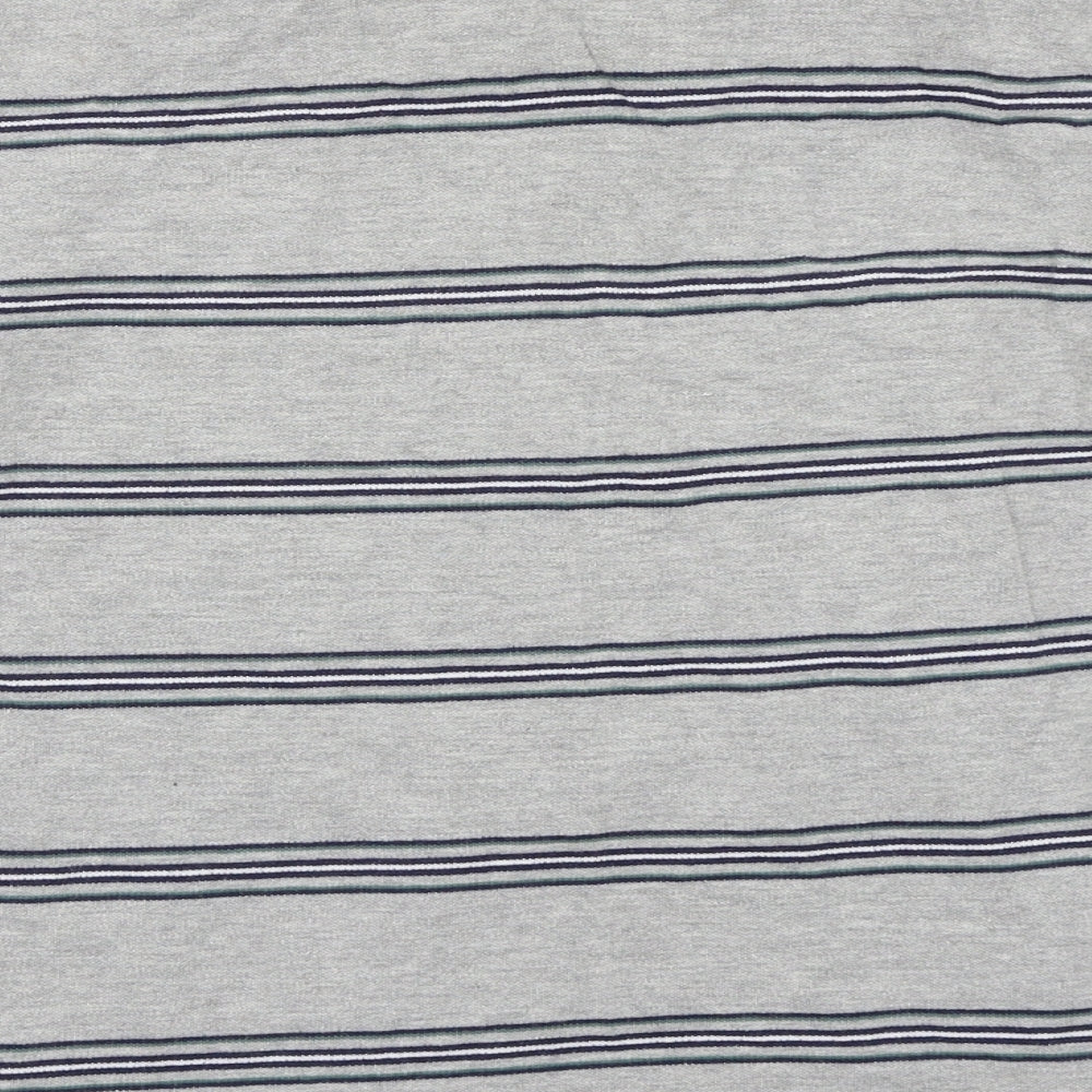 NEXT Mens Grey Striped   Polo Size 2XL