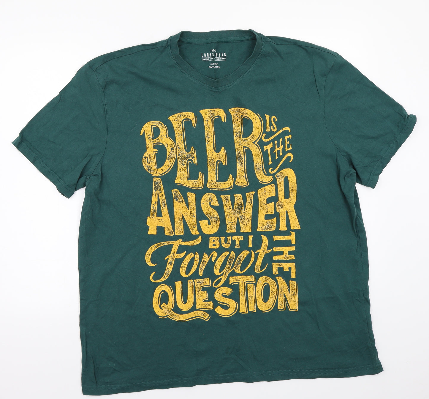 NEXT Mens Green    T-Shirt Size 2XL