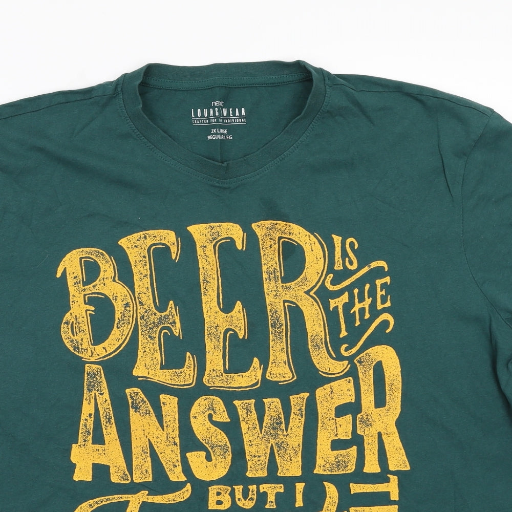 NEXT Mens Green    T-Shirt Size 2XL