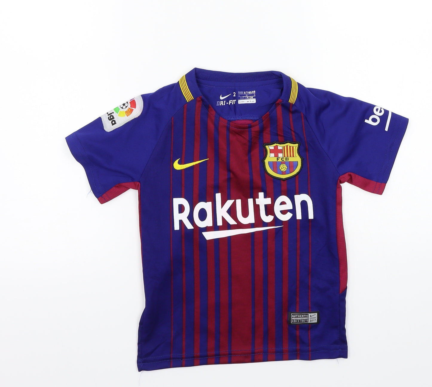 Nike Boys Blue   Basic T-Shirt Size L  - FCB Barcelona