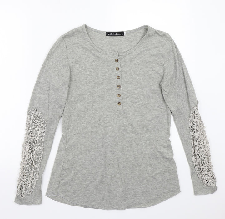 Zanzea Womens Grey Basic T-Shirt Size S