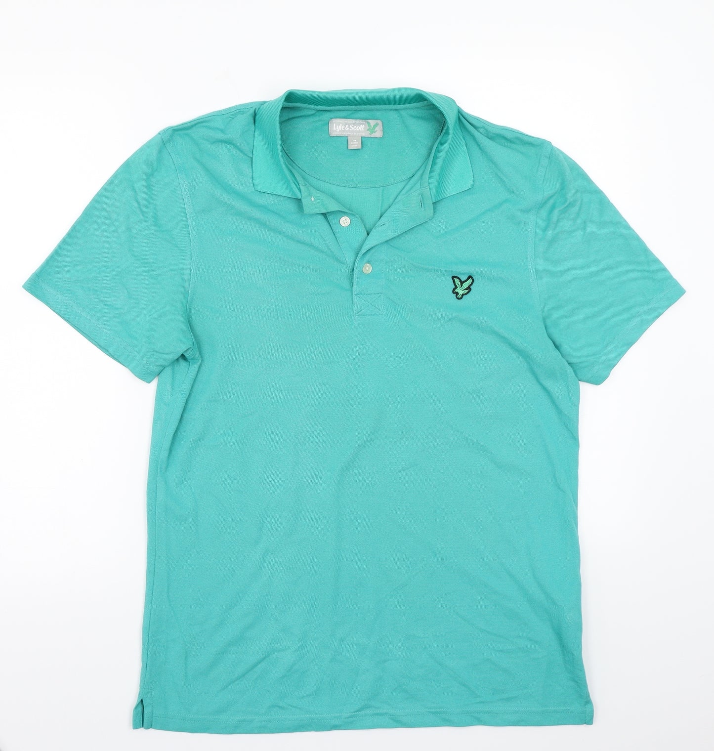 Lyle & Scott Mens Green    Polo Size M