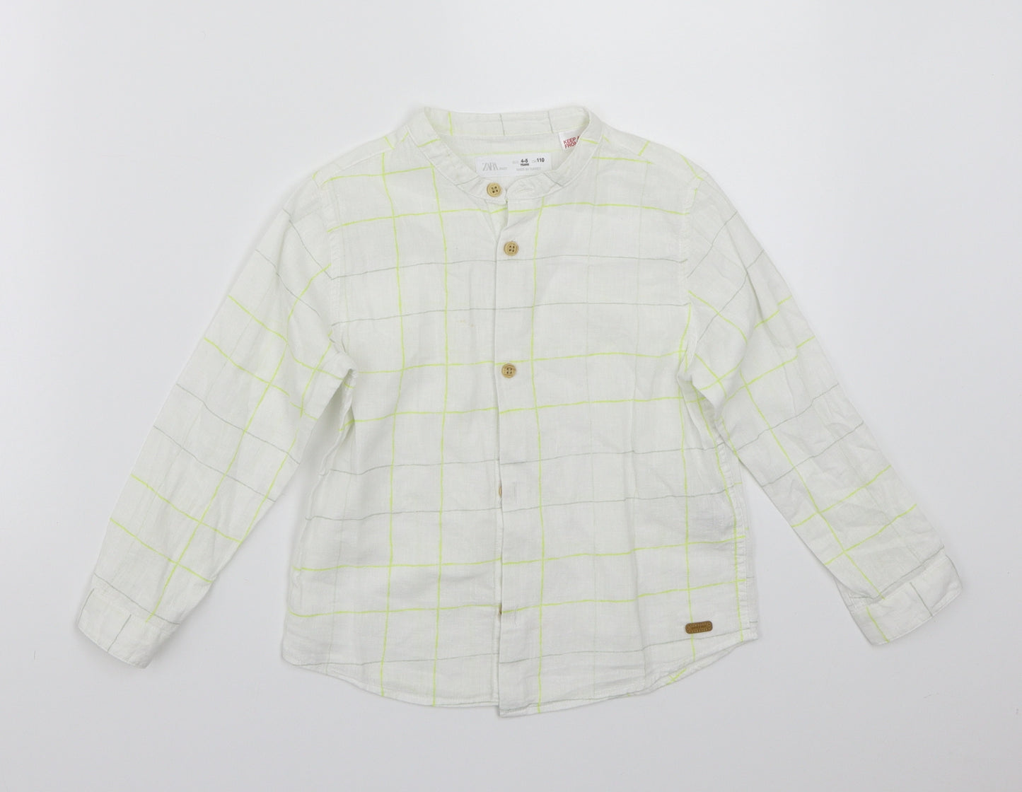 Zara Boys White   Pullover Button-Up Size 4-5 Years