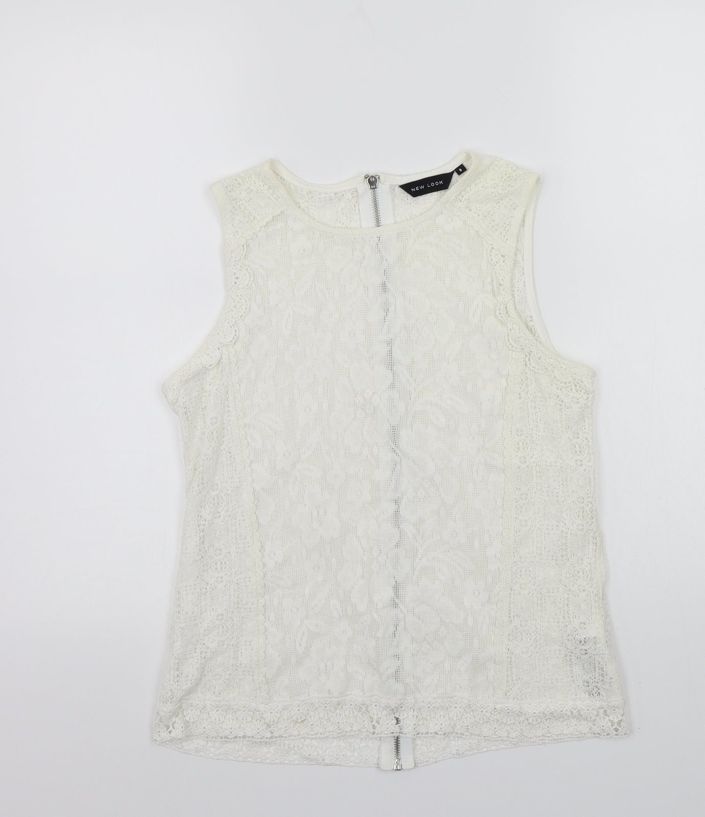 Newlook Womens Ivory   Basic T-Shirt Size 8