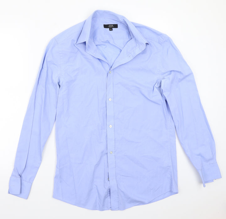 George Mens Blue Button-Up Size 15