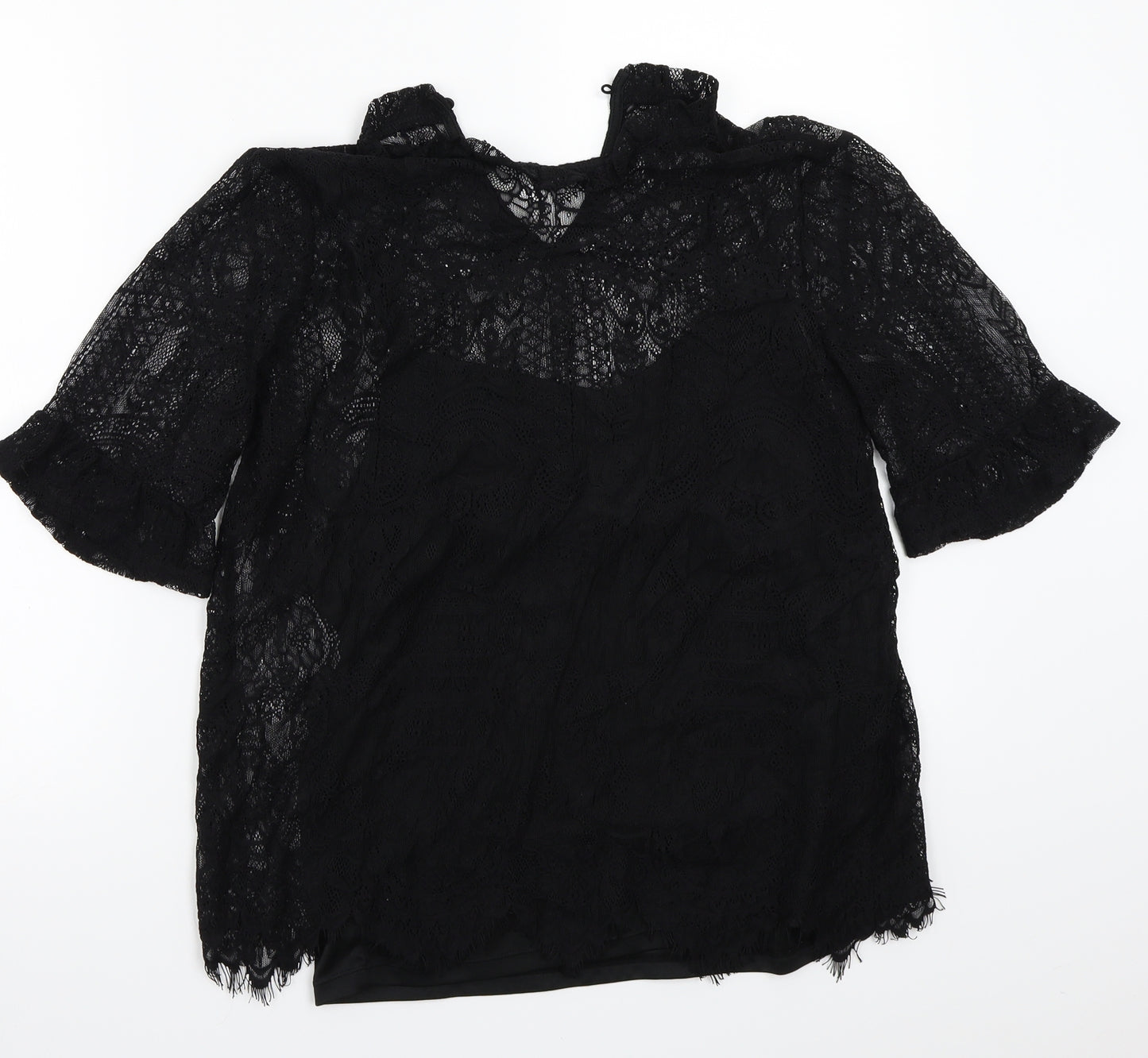 Villa Womens Black   Basic Blouse Size 12