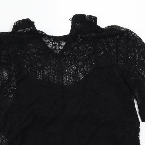 Villa Womens Black   Basic Blouse Size 12