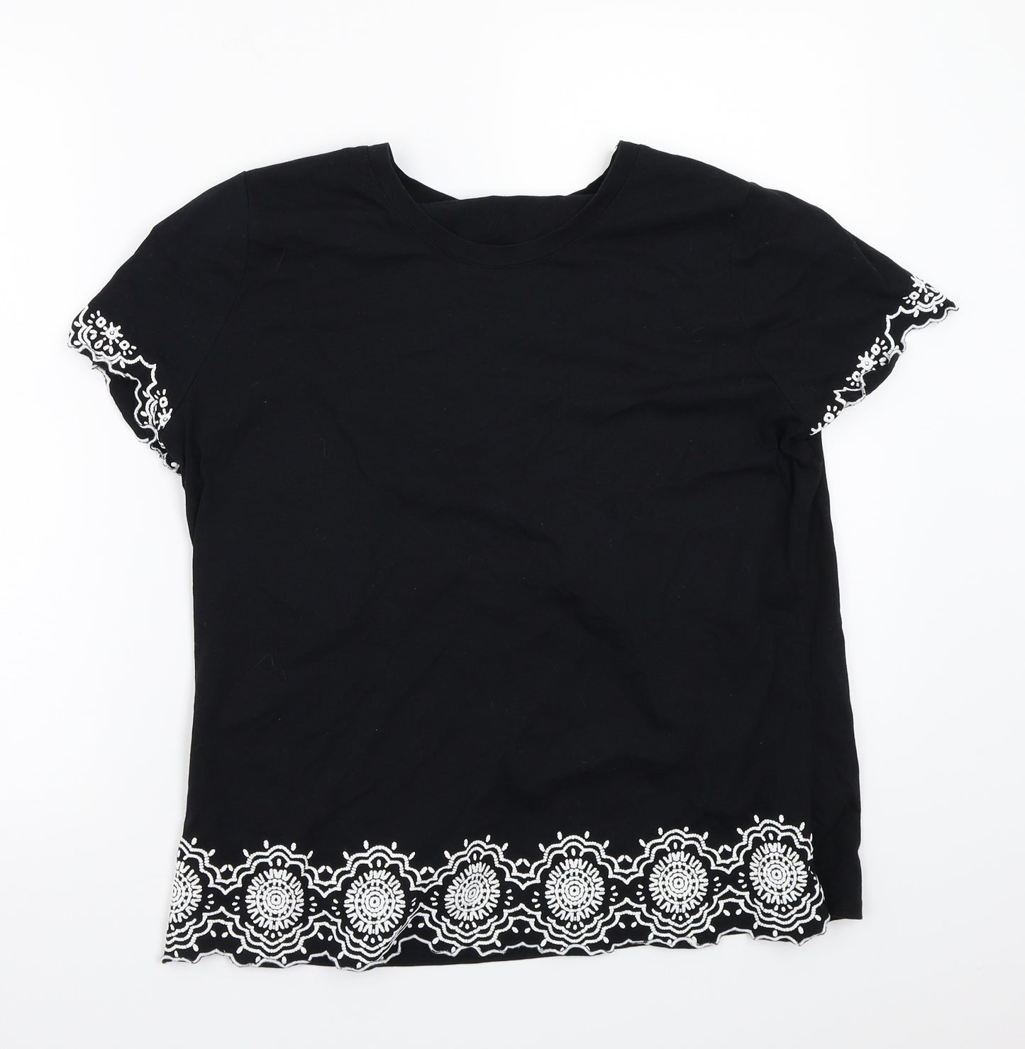 George Womens Black   Basic T-Shirt Size 14