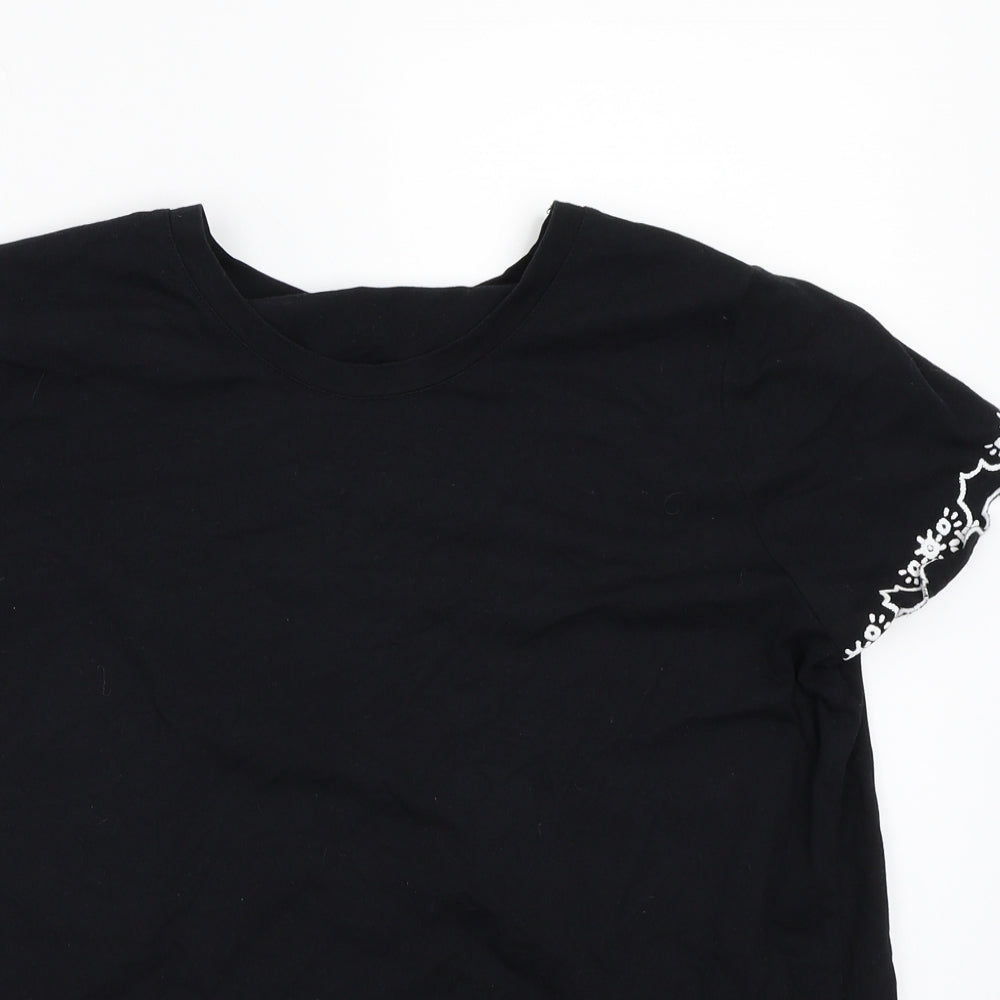 George Womens Black   Basic T-Shirt Size 14
