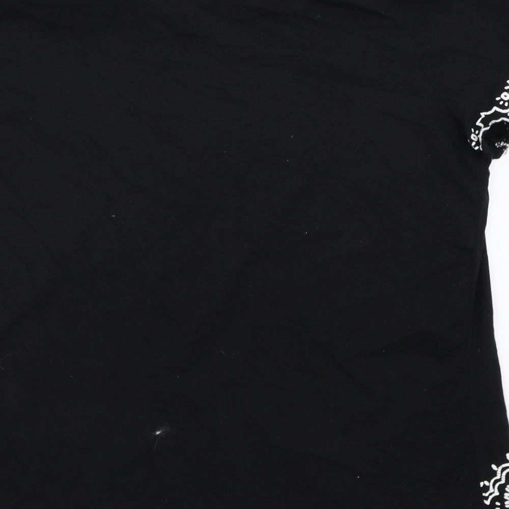 George Womens Black   Basic T-Shirt Size 14
