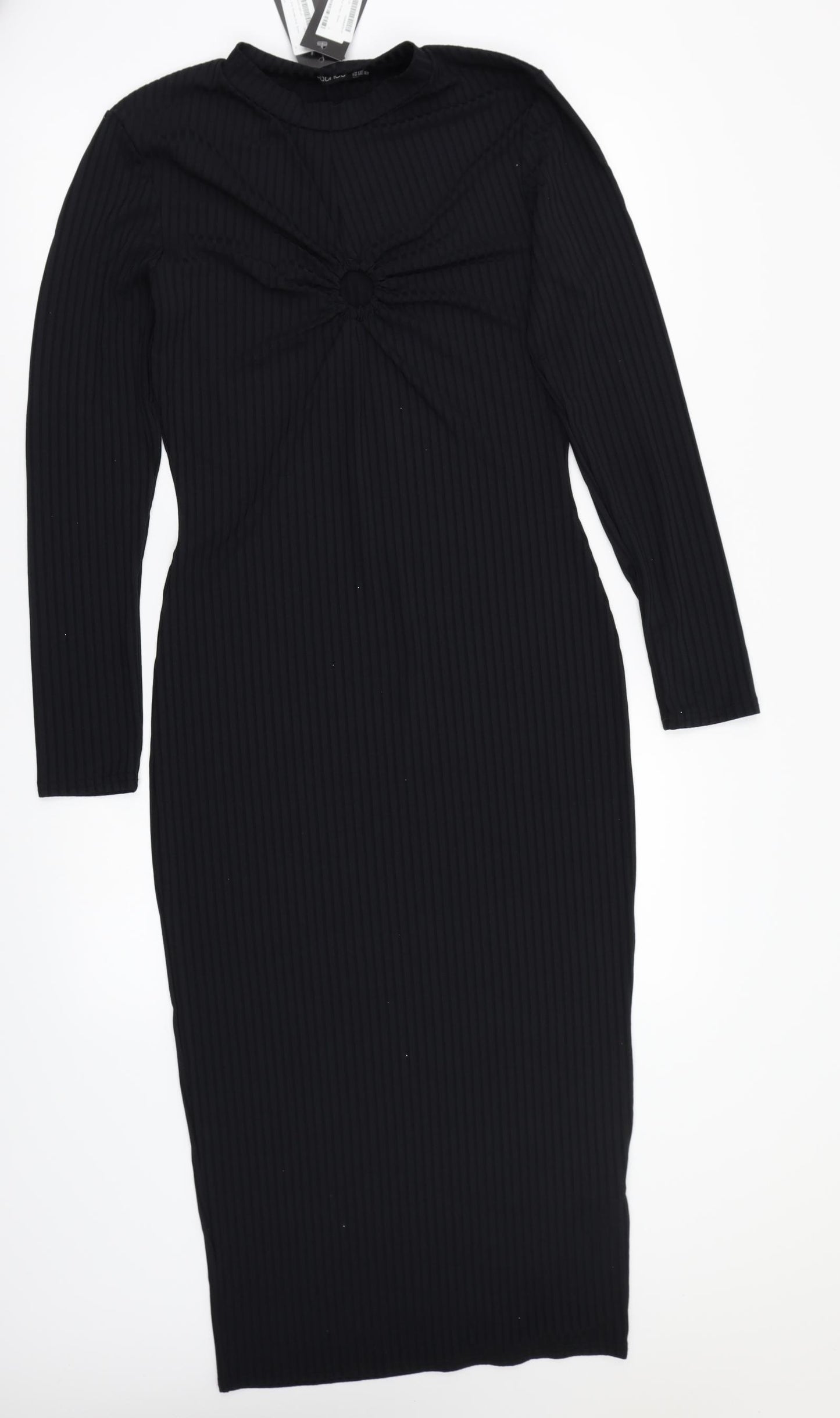 Boohoo Womens Black  Rayon A-Line  Size 16