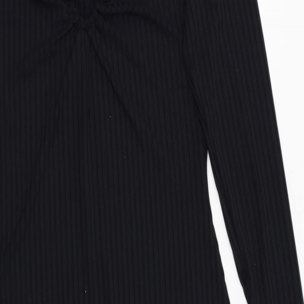 Boohoo Womens Black  Rayon A-Line  Size 16