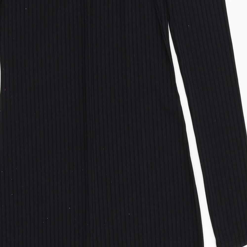 Boohoo Womens Black  Rayon A-Line  Size 16