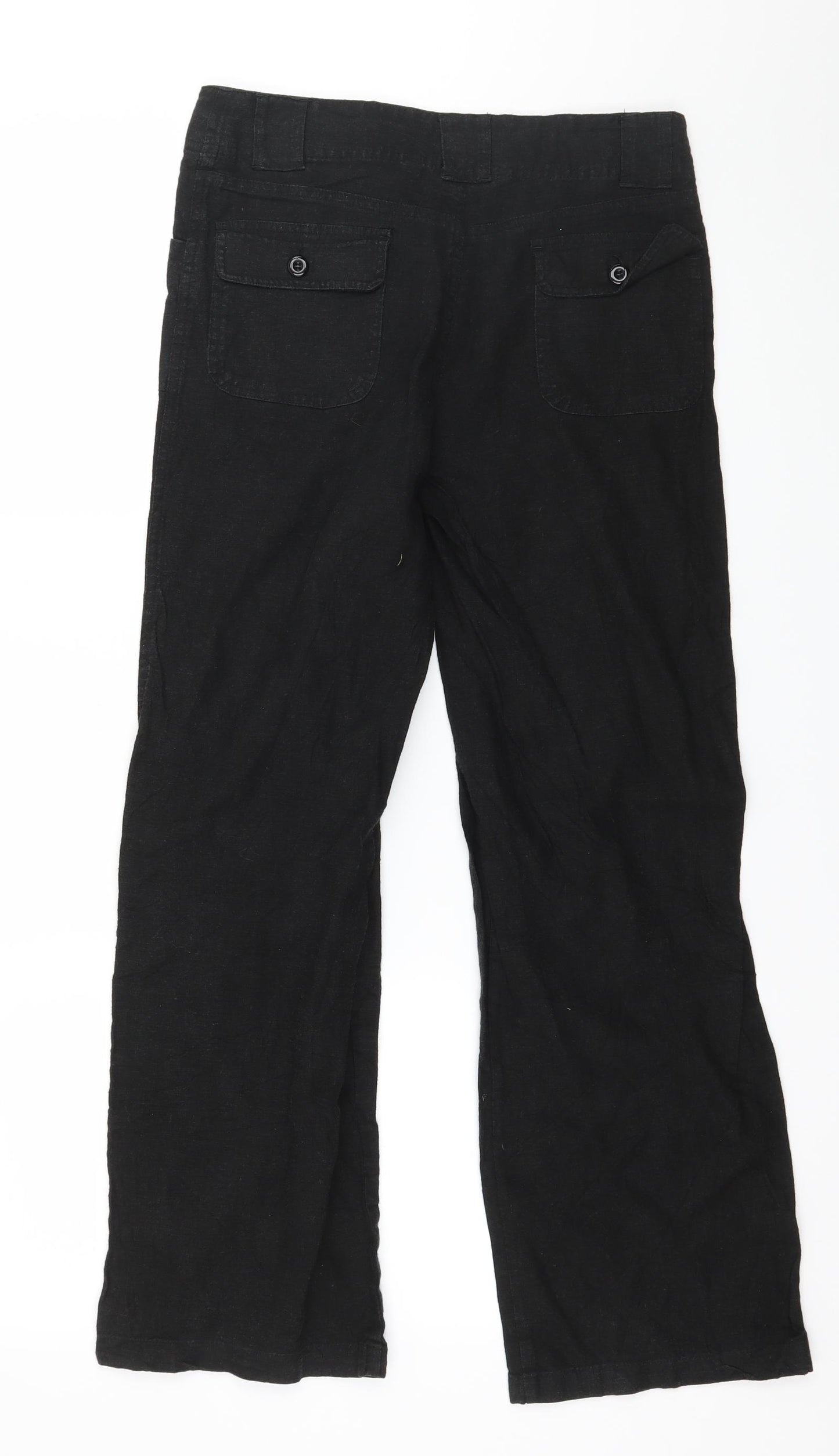 Mia Moda Womens Black   Trousers  Size 10 L27 in