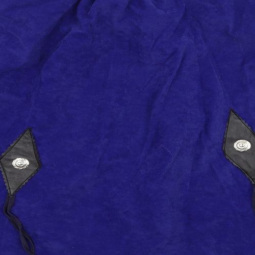Doo Little Womens Blue  Velour Flare Skirt Size M