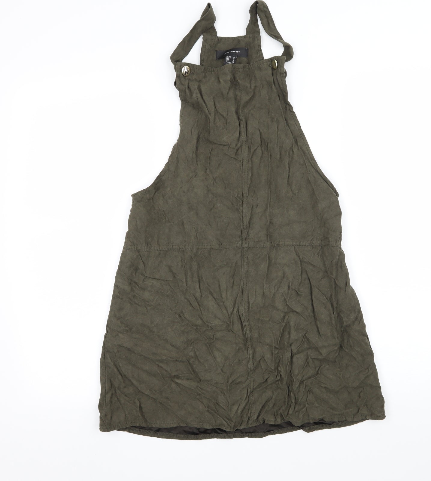 Atmosphere Womens Green  Velour Pinafore/Dungaree Dress  Size 12