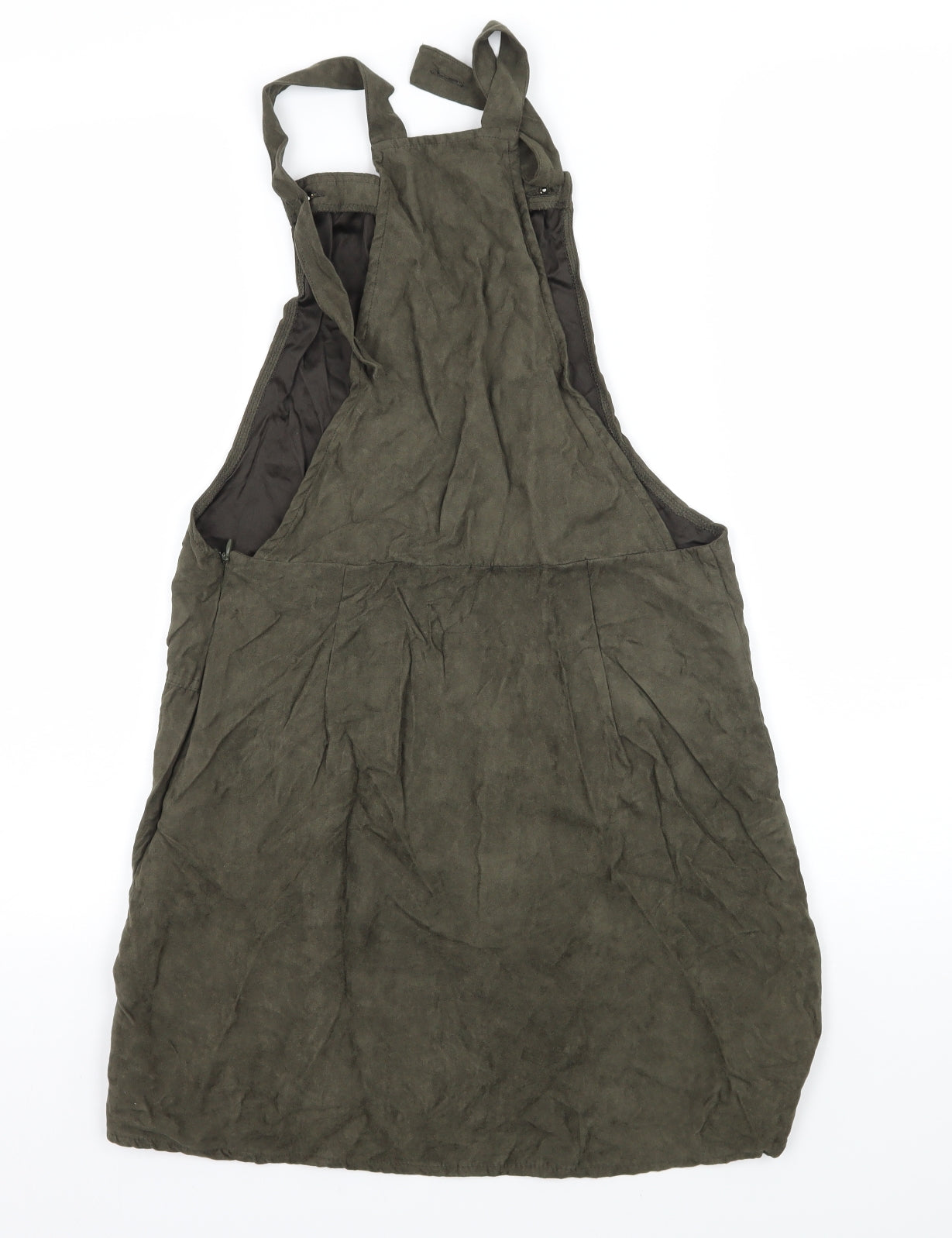 Atmosphere Womens Green  Velour Pinafore/Dungaree Dress  Size 12