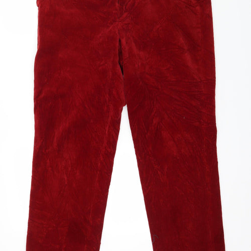 Preworn Mens Red  Corduroy Trousers  Size 38 in L32 in