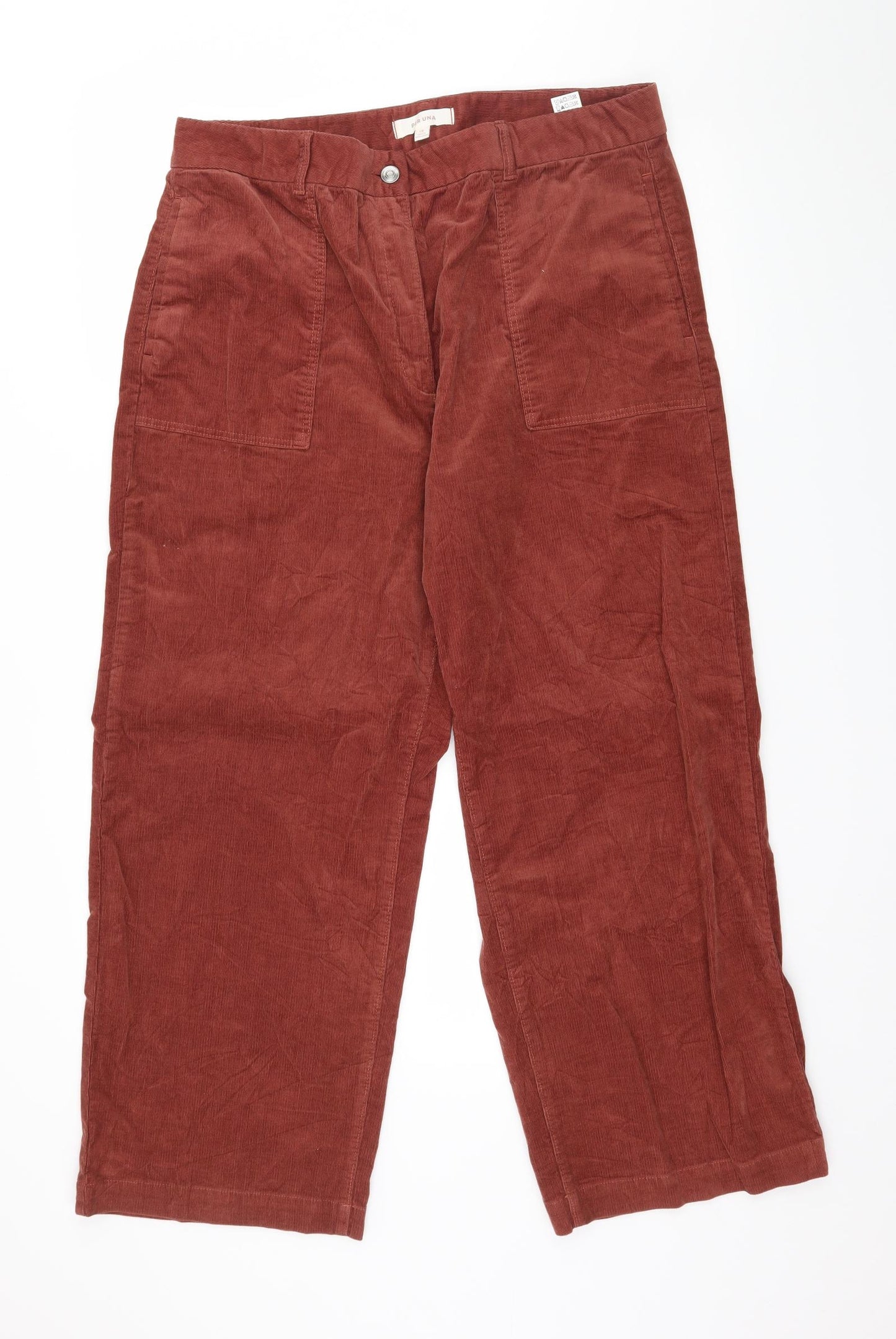 Per Una Womens Brown  Corduroy Rain Trousers Trousers Size 18 L27 in