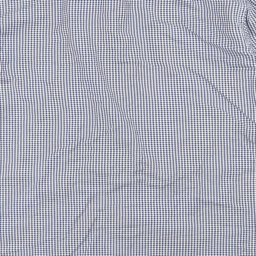 Marks and Spencer Mens Blue Check   Button-Up Size L
