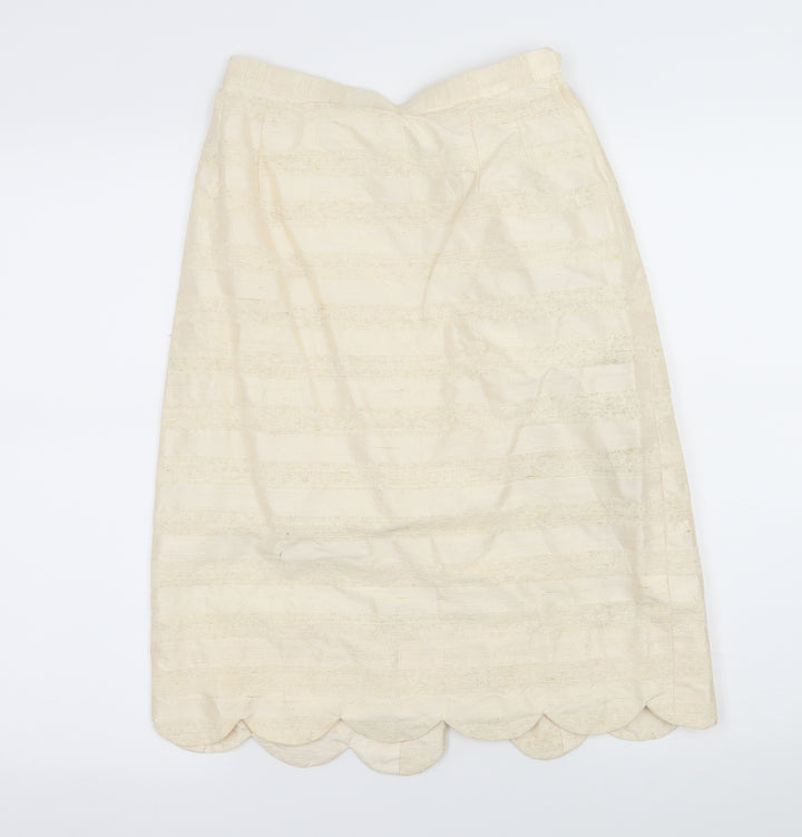 Rosemaria Womens Ivory Striped  Straight & Pencil Skirt Size 26 in