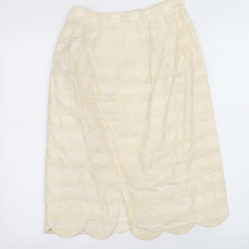 Rosemaria Womens Ivory Striped  Straight & Pencil Skirt Size 26 in