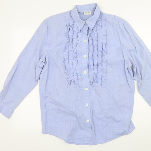 Le Comte Mens Blue    Button-Up Size 14
