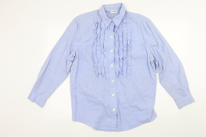 Le Comte Mens Blue    Button-Up Size 14