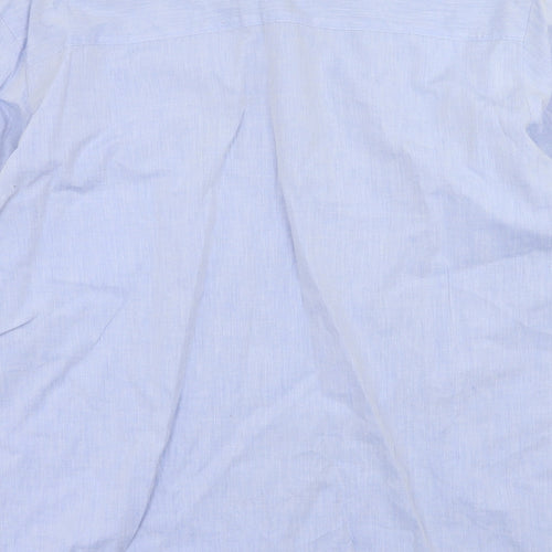 Le Comte Mens Blue    Button-Up Size 14