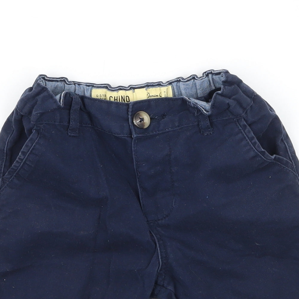 Primark Boys Blue   Chino Shorts Size 4-5 Years