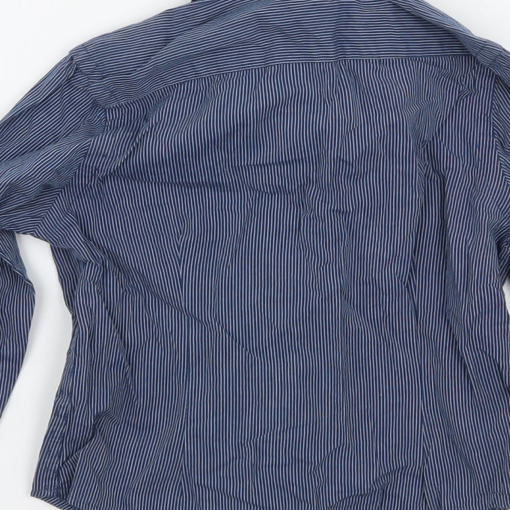 George Boys Blue Striped  Basic Button-Up Size 2-3 Years
