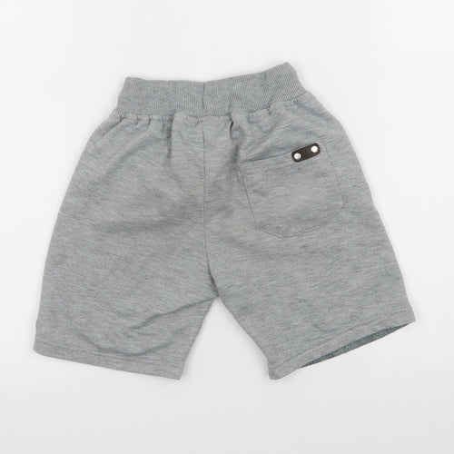 Just Kids Boys Green Geometric Jersey Sweat Shorts Size 4-5 Years