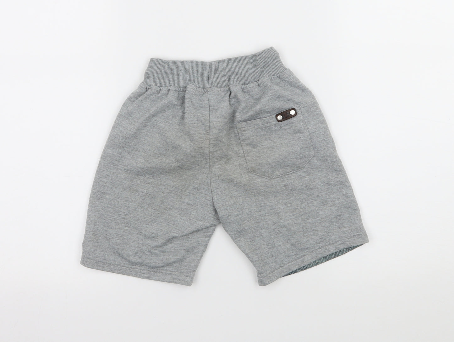 Just Kids Boys Green Geometric Jersey Sweat Shorts Size 4-5 Years