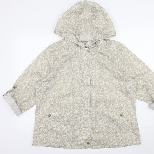 Marks and Spencer Womens Beige Floral  Jacket  Size L