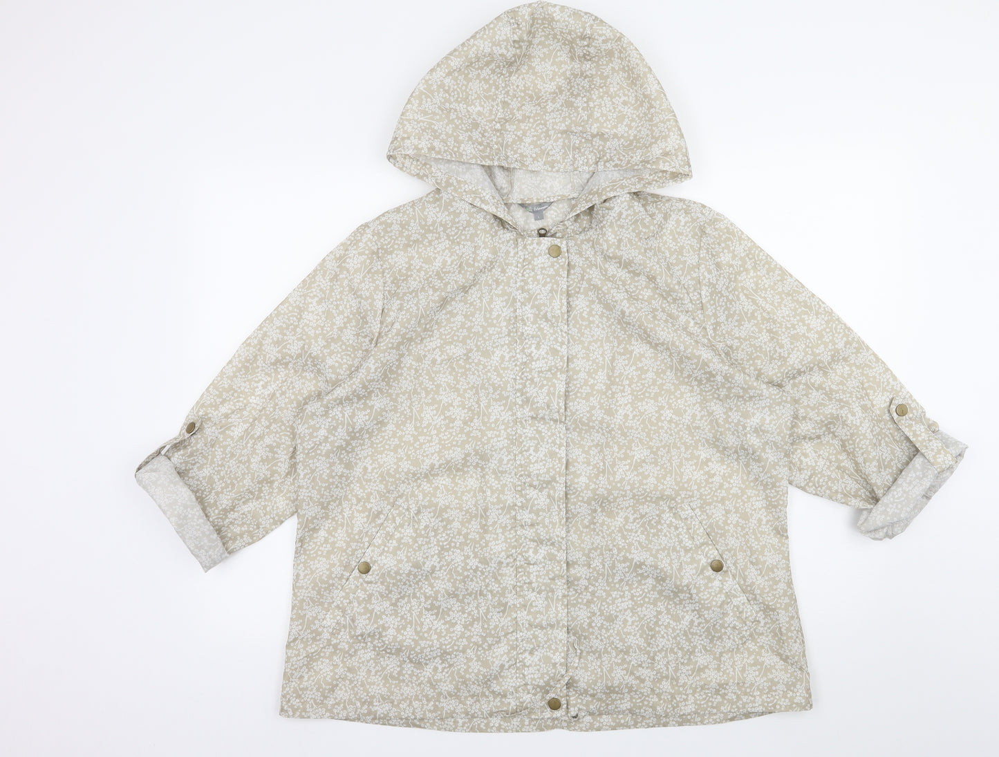 Marks and Spencer Womens Beige Floral  Jacket  Size L