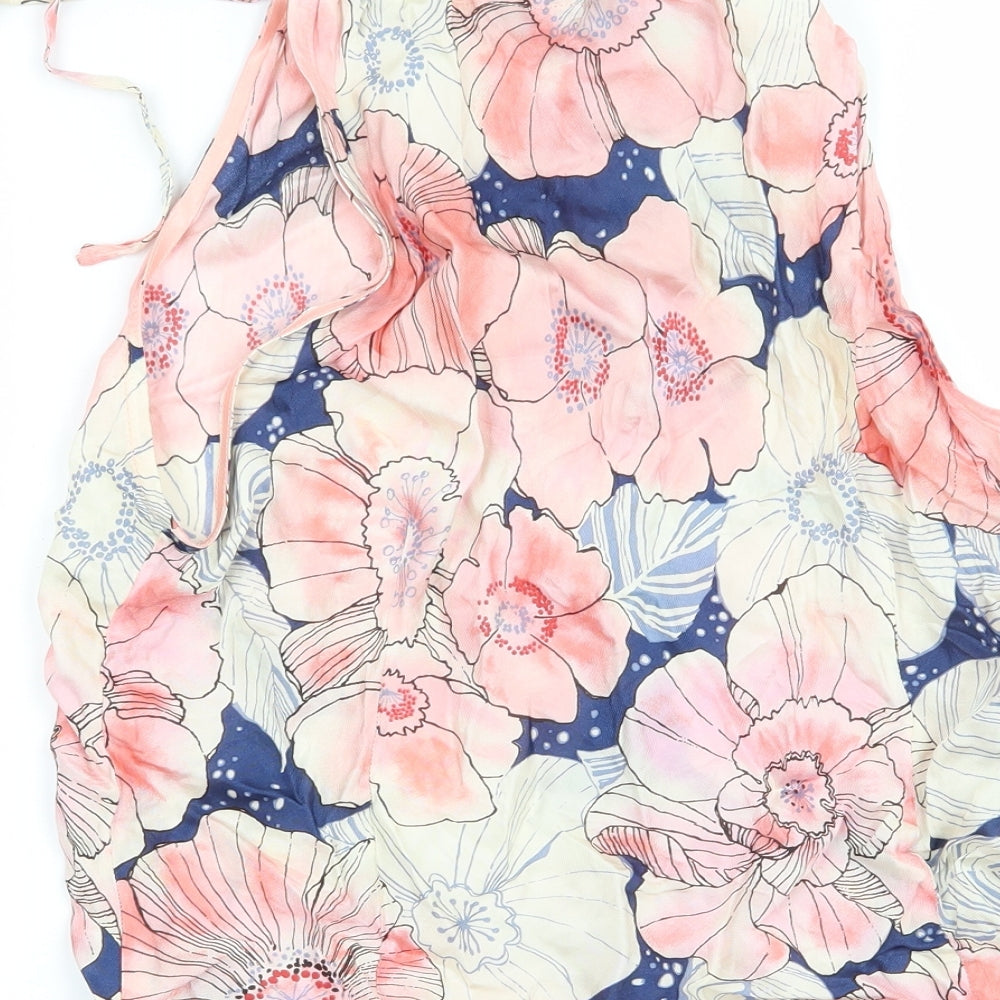 Dorothy Perkins Womens Pink Floral Satin Basic Blouse Size 16