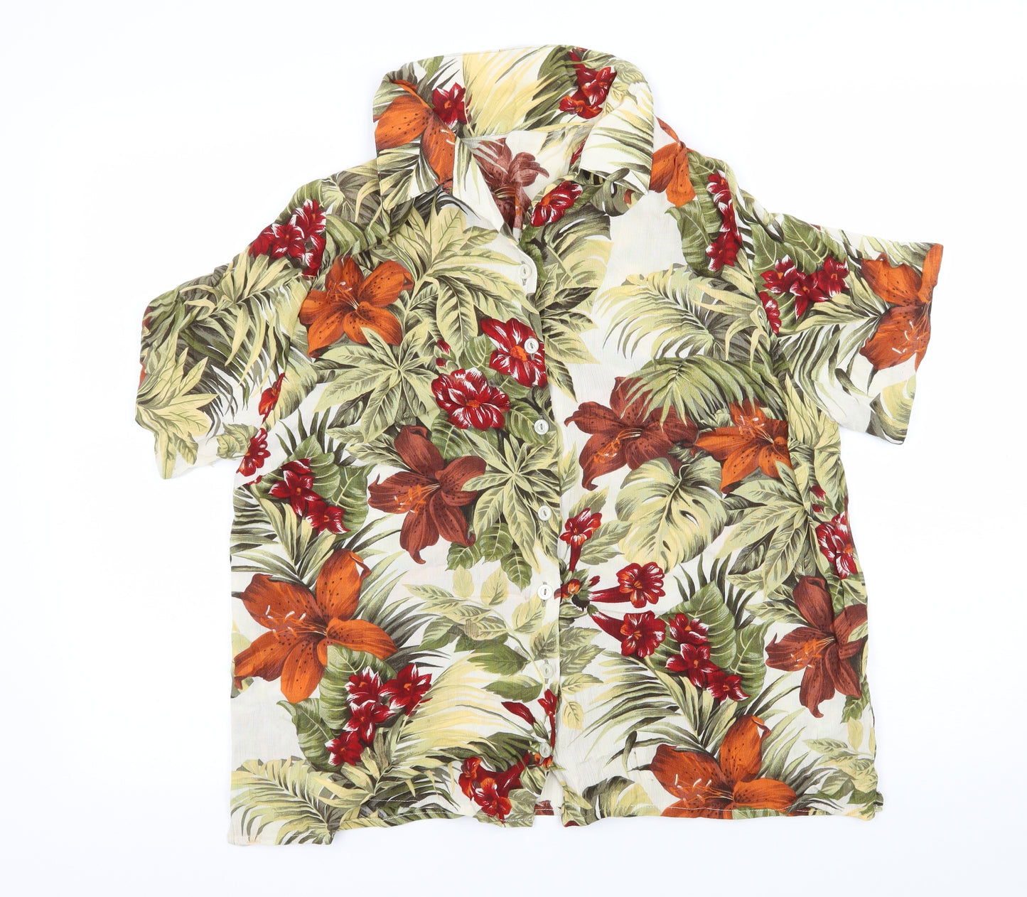 St Michael Womens Multicoloured Floral  Basic Blouse Size 16